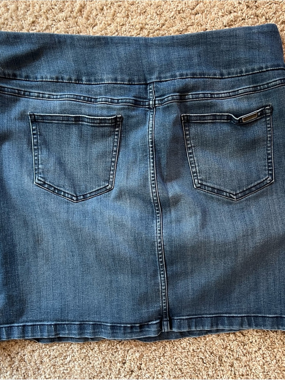 Dark Blue Denim Women's Skirt - S.C.&Co. - Picture 2 of 4